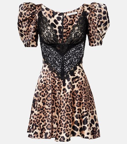 Robe en satin de soie à motif léopard - Rodarte - Modalova
