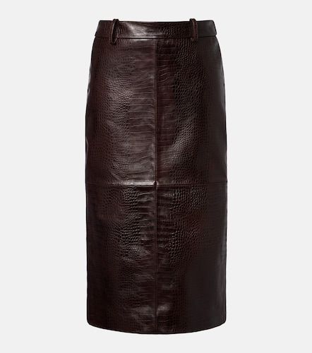 Jupe crayon Taney en cuir embossé - The Frankie Shop - Modalova