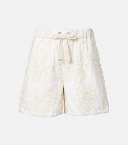 Moncler Short brodé en coton - Moncler - Modalova