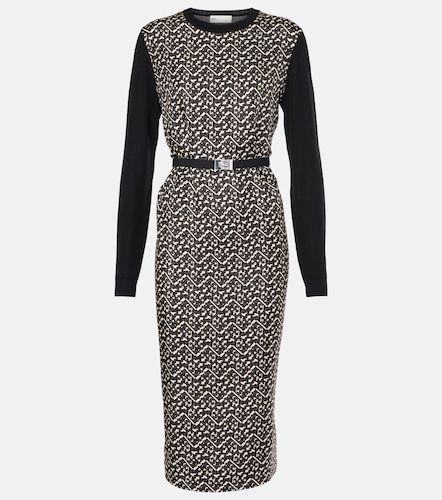 Robe midi en laine et soie à ceinture - Tory Burch - Modalova