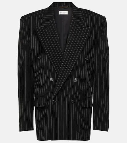 Blazer oversize rayé en laine mélangée - Saint Laurent - Modalova