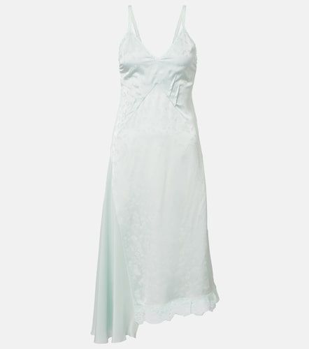 Robe nuisette asymétrique en jacquard à finitions en dentelle - Victoria Beckham - Modalova