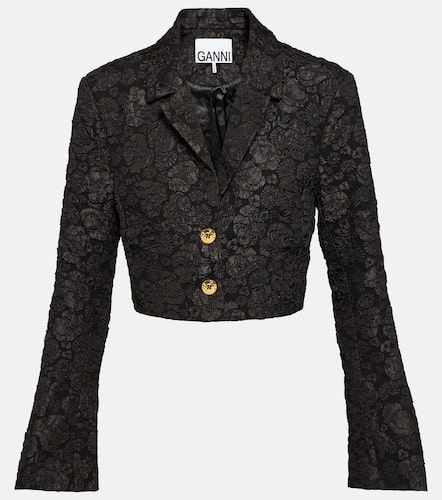 Ganni Blazer raccourci en jacquard - Ganni - Modalova