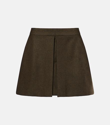Mini-jupe en flanelle de laine - Ami Paris - Modalova