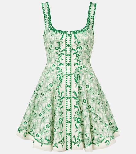 Alémais Robe Olive imprimée en lin et coton - Alemais - Modalova