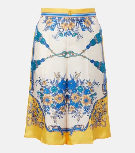 Gucci Bermuda en soie à fleurs - Gucci - Modalova