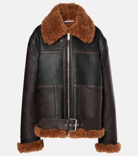 Veste en cuir et shearling synthétiques - Stella McCartney - Modalova