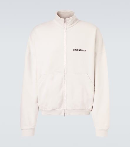 Veste de survêtement en coton à logo - Balenciaga - Modalova
