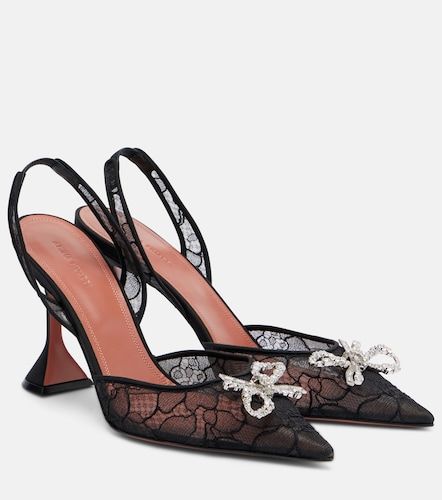 Escarpins slingback Rosie en dentelle - Amina Muaddi - Modalova