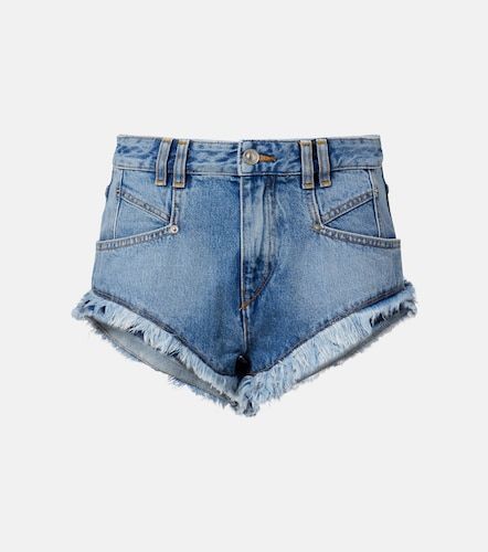 Short Eneidala à taille haute en jean - Isabel Marant - Modalova