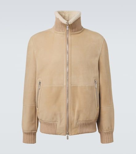 Bomber en daim doublé de shearling - Brunello Cucinelli - Modalova