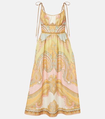 Robe midi Maxine Picnic en lin - Zimmermann - Modalova