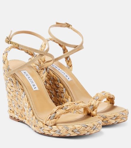Espadrilles compensées Costiera 120 à ornements - Aquazzura - Modalova