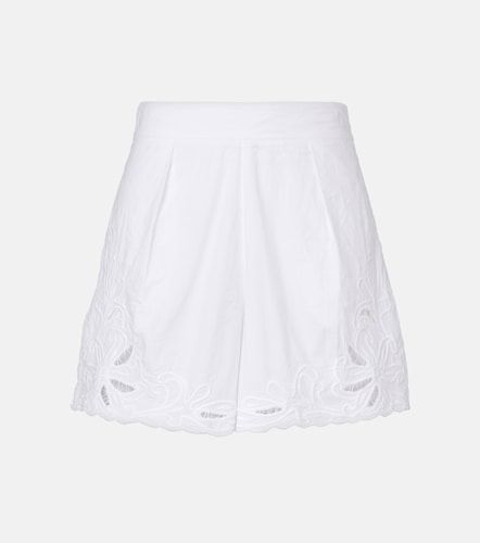 Short en popeline de coton à broderie - Juliet Dunn - Modalova