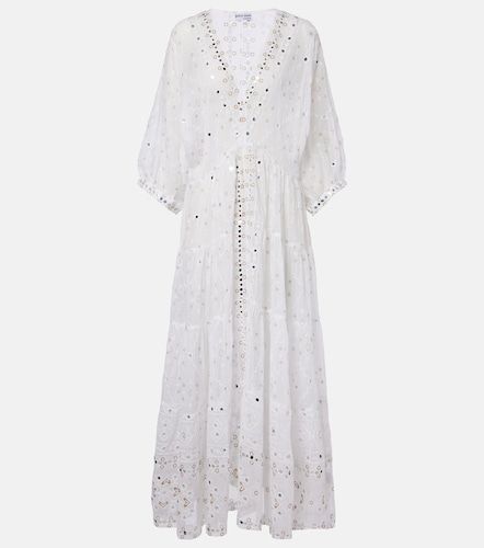 Robe longue en coton à ornements - Juliet Dunn - Modalova