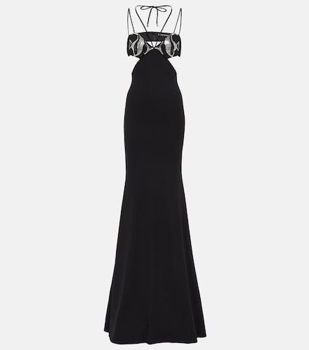 Robe longue à découpes et broderies - David Koma - Modalova