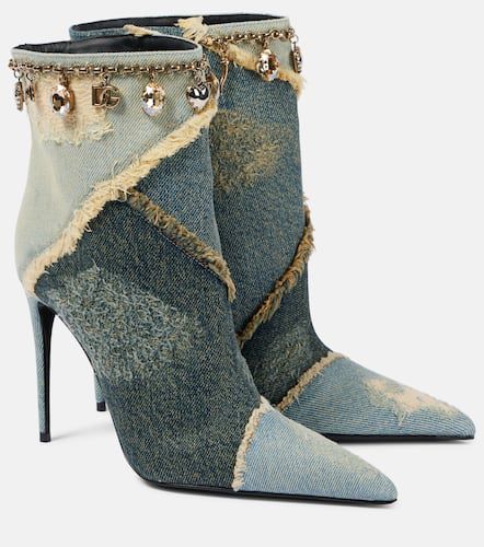 Bottines en jean à ornements - Dolce&Gabbana - Modalova