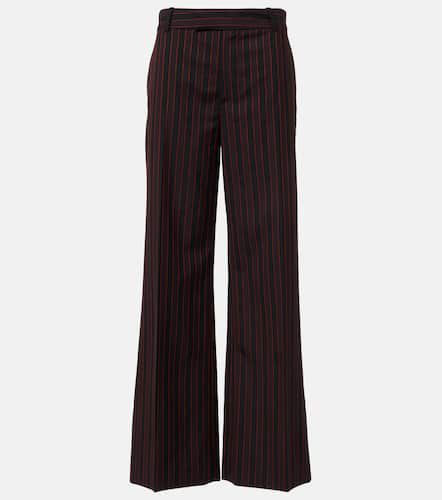 Pantalon droit rayé en laine - Alexander McQueen - Modalova