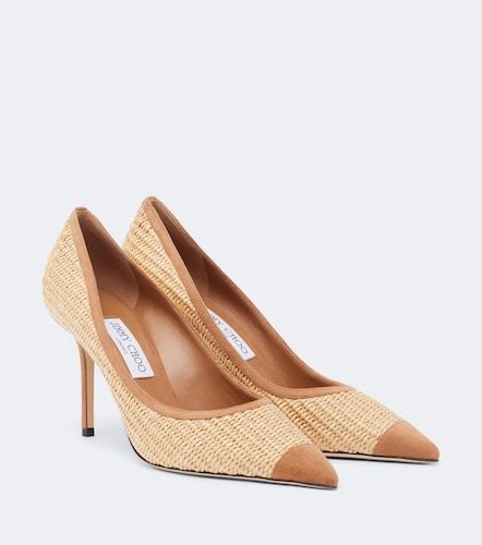 Escarpins Love en raphia à finitions en daim - Jimmy Choo - Modalova