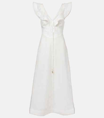 Robe midi Rhiannon en lin - Zimmermann - Modalova