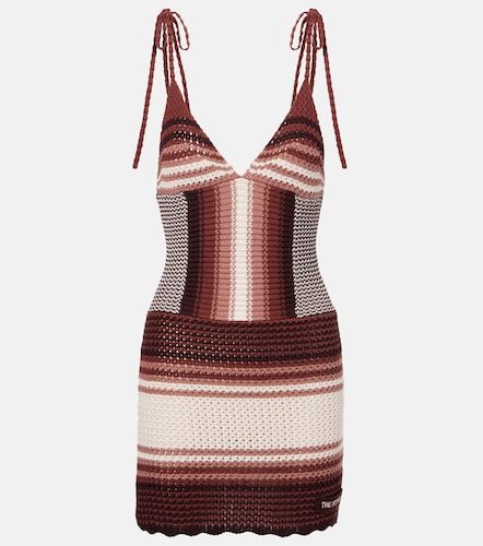 Robe rayée en crochet de coton - The Attico - Modalova