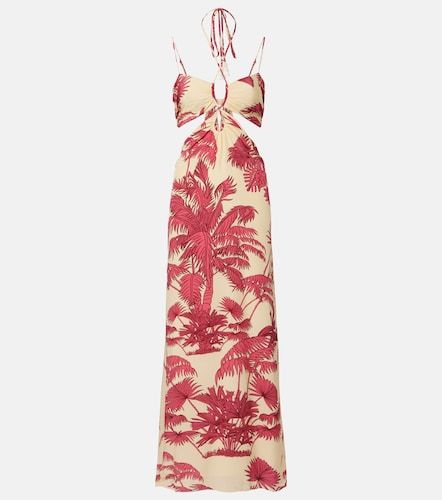 Robe longue en soie imprimée - Johanna Ortiz - Modalova
