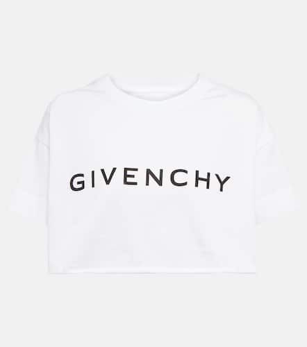 T-shirt raccourci en coton à logo - Givenchy - Modalova