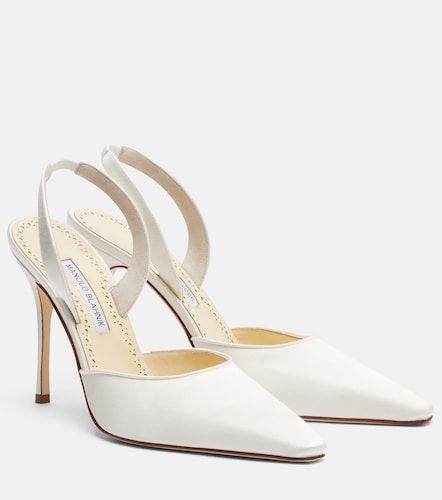 Escarpins slingback Borelapla en satin - Manolo Blahnik - Modalova
