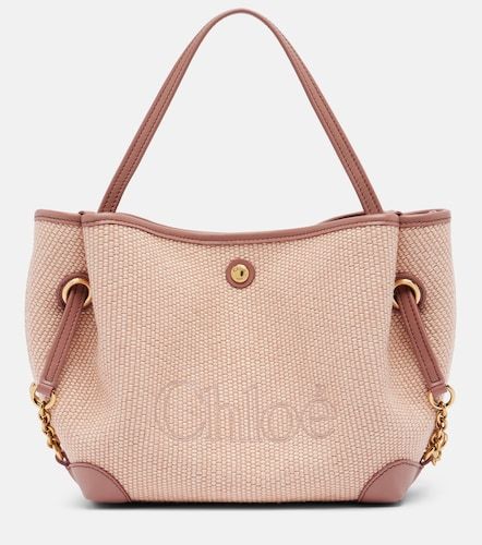 Chloé Cabas Small en raphia à finitions en cuir - Chloe - Modalova