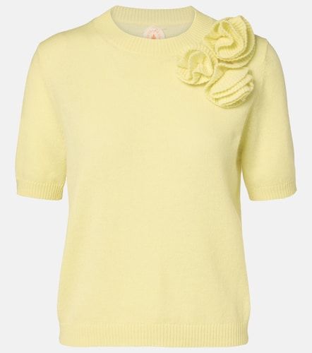 Pull en cachemire et laine à fleurs - Jardin des Orangers - Modalova