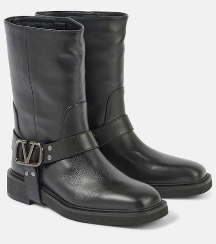 Bottes motard VLogo Signature en cuir - Valentino Garavani - Modalova