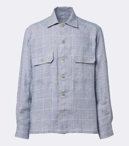 Veste en lin à carreaux - Ralph Lauren Purple Label - Modalova