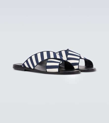 Mules Otawi rayées en toile - Manolo Blahnik - Modalova