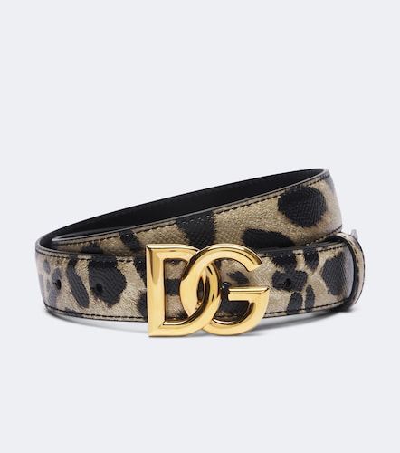 Ceinture DG en cuir à motif léopard - Dolce&Gabbana - Modalova