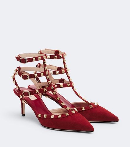 Escarpins Rockstud en daim - Valentino Garavani - Modalova