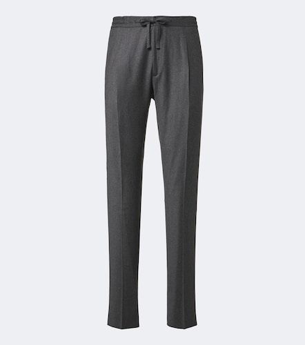 Pantalon ajusté en laine mélangée - Lardini - Modalova