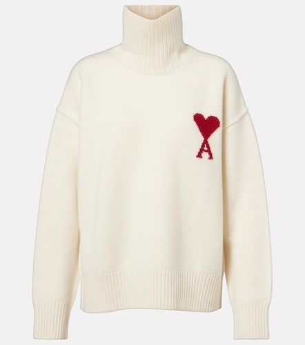 Pull à col roulé Ami de Coeur en laine vierge - Ami Paris - Modalova