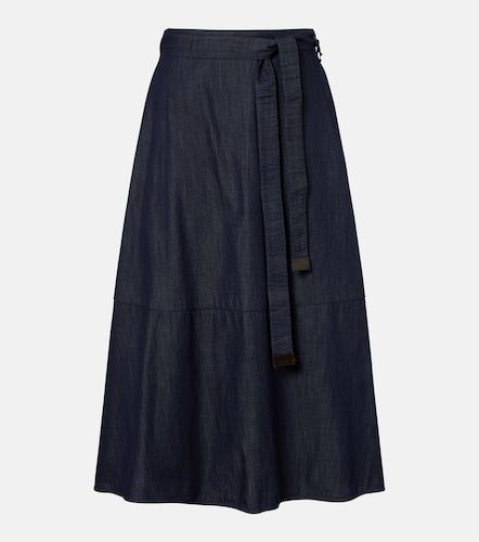 Jupe midi en denim à ceinture - 'S Max Mara - Modalova