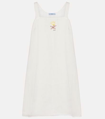 Prada Robe en lin à broderie - Prada - Modalova