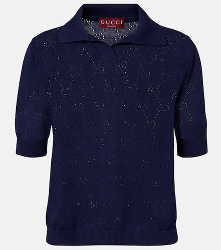 Gucci Polo GG en soie et coton - Gucci - Modalova