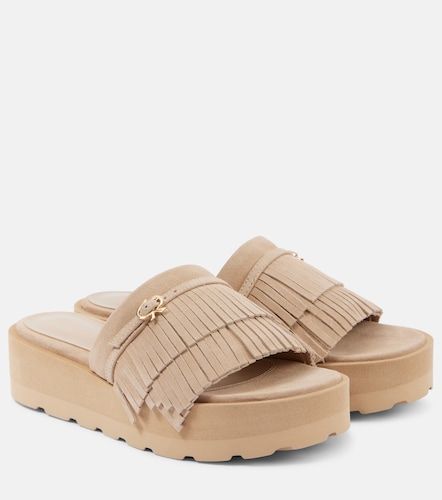 Mules à plateforme en daim - Gianvito Rossi - Modalova