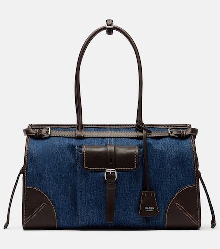 Sac Bonnie Large en denim - Prada - Modalova