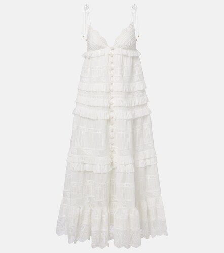 Robe Solstice en coton à volants - Zimmermann - Modalova