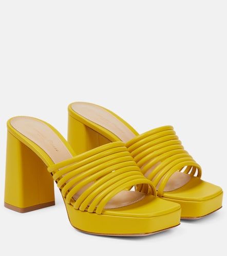 Mules Lena 95 à plateau en cuir - Gianvito Rossi - Modalova