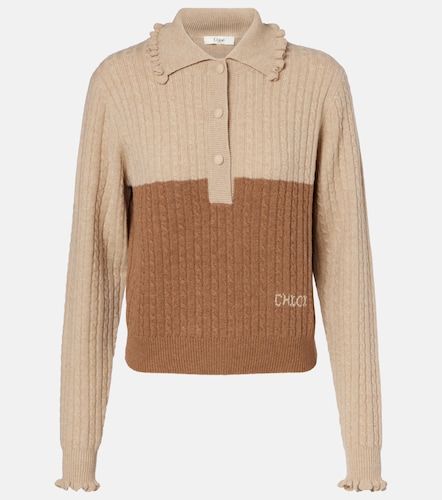 Chloé Pull polo en laine et cachemire - Chloe - Modalova