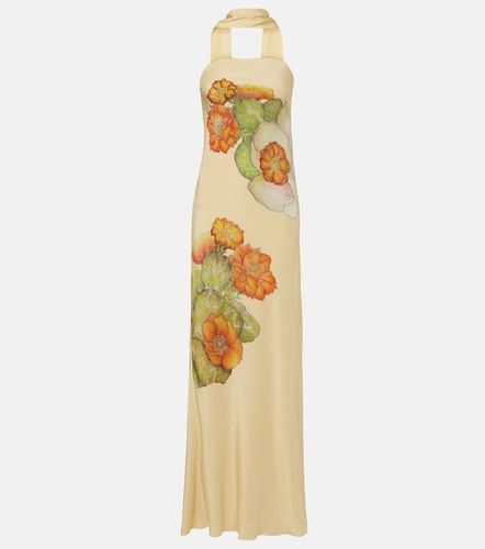 Robe longue bustier en soie à fleurs - Rodarte - Modalova
