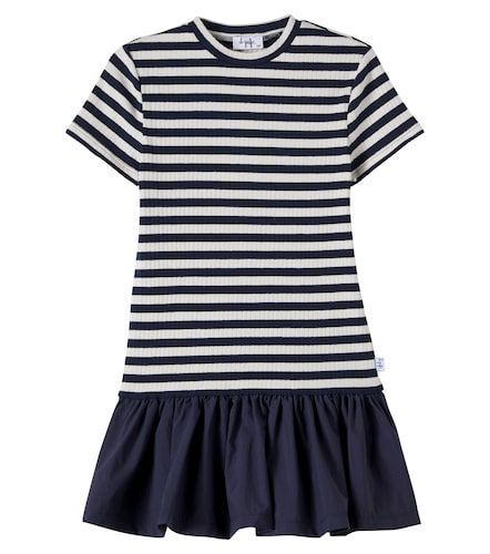 Robe en maille côtelée de coton mélangé à rayures - Il Gufo - Modalova