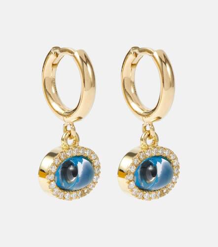 Créoles Mini Oval Eye en or 18 ct et diamants - Ileana Makri - Modalova
