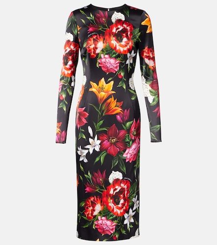 Dolce&Gabbana Robe midi à fleurs - Dolce&Gabbana - Modalova