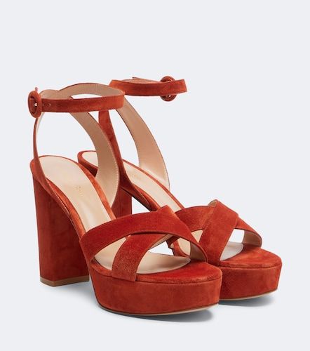 Sandales à plateau Sabrina en daim - Gianvito Rossi - Modalova